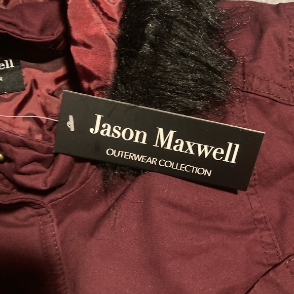 Jason Maxwell NWT Outerwear Faux Fur Around Hood XL Zip Snaps Pockets Drawstring - Picture 8 of 12